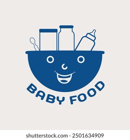 Baby food logo vector graphic design