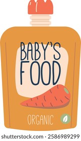 Baby food organic carrot puree