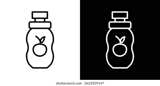 Baby food plastic bottle icon vector for web and mobile app. Symbol isolated.