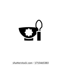 Baby food vector icon in black solid flat design icon isolated on white background