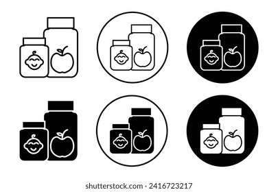 baby food vector icon mark set symbol for web application