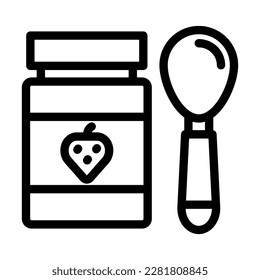Baby Food Vector Line Icon Design