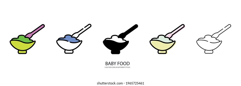 Baby Food veector type icon