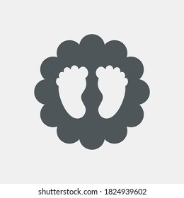 Baby foot chip quality vector illustration cut svg