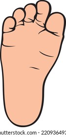 Baby Foot Color Vector Illustration