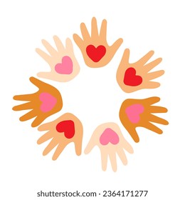 Baby foot and hand print, vector art illustarion.