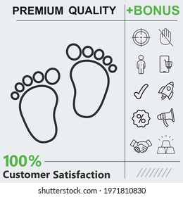 Baby Foot Icon Graphic Elements For Your Work