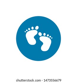 Baby foot Icon in trendy flat style isolated on background. Barefoot symbol for your web site design, logo, app, UI. Vector illustration, EPS10.