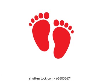 baby foot print design.vector
