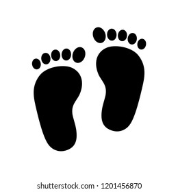 Baby Foot Print Icon Vector Stock Vector (Royalty Free) 1201456870