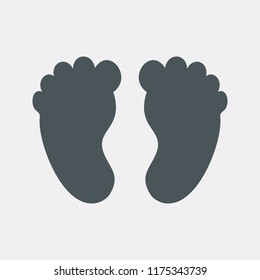 Baby foot prints quality vector illustration cut svg