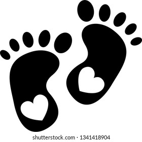 Baby Foot Stencil Stock Vector (Royalty Free) 1341418904 | Shutterstock