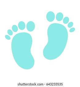 Baby Footprint Pink Blue Stock Vector (Royalty Free) 362525426 ...