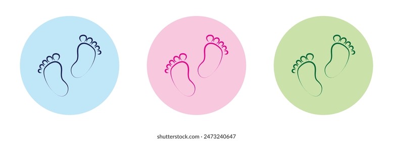 Baby Footprint with heart, Baby Feet