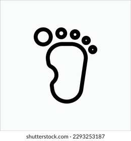 baby footprint icon, isolated icon in light background, perfect for website, blog, logo, graphic design, social media, UI, mobile app