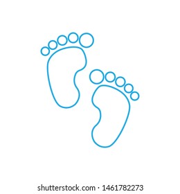 baby footprint icon outline vector