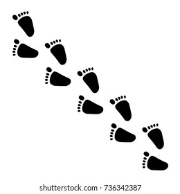 Baby footprint icon. Vector illustration.	
