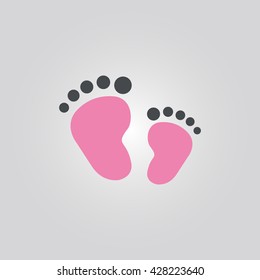 baby footprint icon. baby footprint vector. baby footprint sign