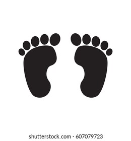 baby footprint isolated vector