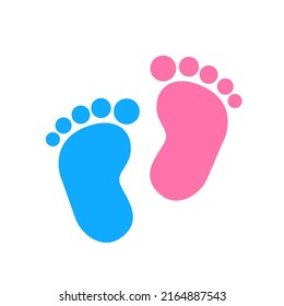 Baby Footprint Logo Icon Vector Illustration