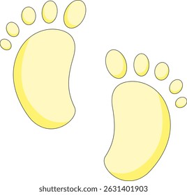 Baby Footprint Newborn Steps Vector