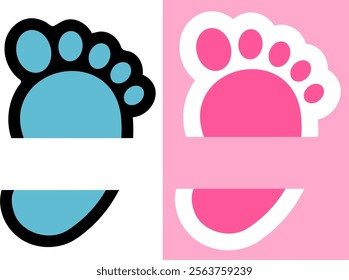 Baby Footprint Vector EPS: Download and Customize #25