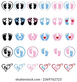 Baby Footprints, Gender Reveal, Gender Reveal Stickers