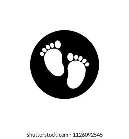Baby footprints icon. 