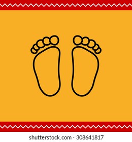 Baby footprints icon