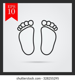 Baby footprints icon