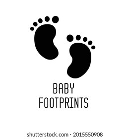 Baby footprints icon. Little boy or girl footsteps. Vector illustration.
