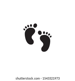 Baby footprints vector icon- Vector