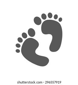 Baby footprints, vector illustration