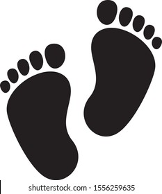 Baby footprints vector illustration (boy or girl)