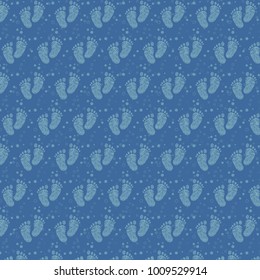 Baby footsteps background vector illustration