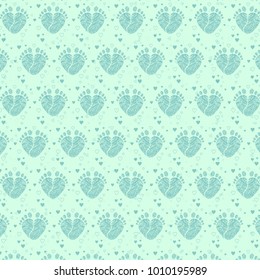 Baby footsteps background vector illustration