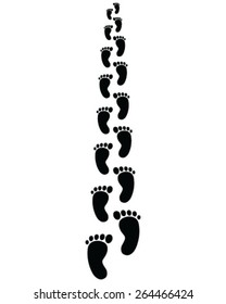 Baby footsteps,  vector, illustration