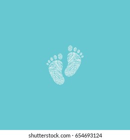 Baby footsteps vector illustration