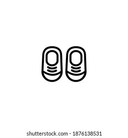 Baby footwear sleeve icon. Baby icon. Simple, flat, outline, black.