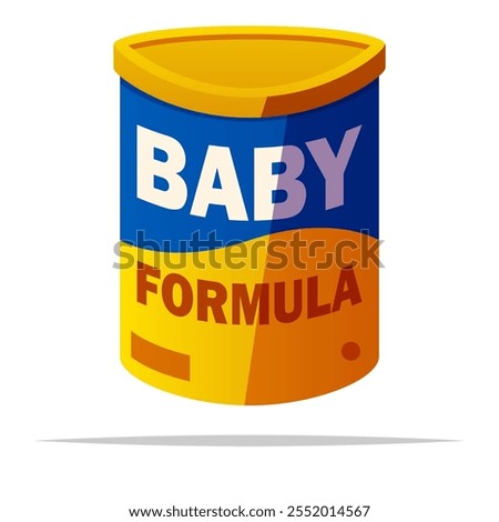 Baby formula can vector isolated illustration