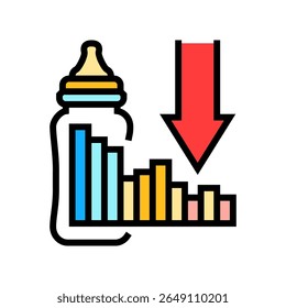 baby formula shortage color icon vector. baby formula shortage sign. isolated symbol illustration