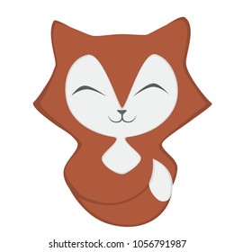 Baby fox (kit).  Transparent background in vector file.  Additional matching animals also available in set.