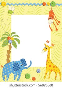 Baby frame or card. Vector