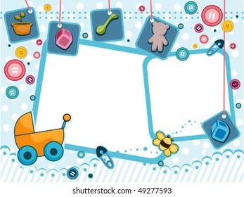 Baby Frame Design - Vector