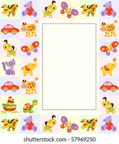Baby frame or greeting card