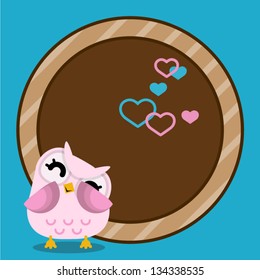 baby frame with owl