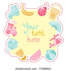 Baby frame with place for your text