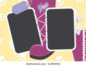 Baby frame - rabbit foot