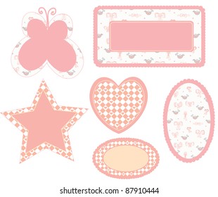 Baby frames pink set for the girl