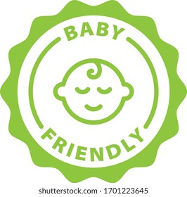 baby friendly outline isolated icon